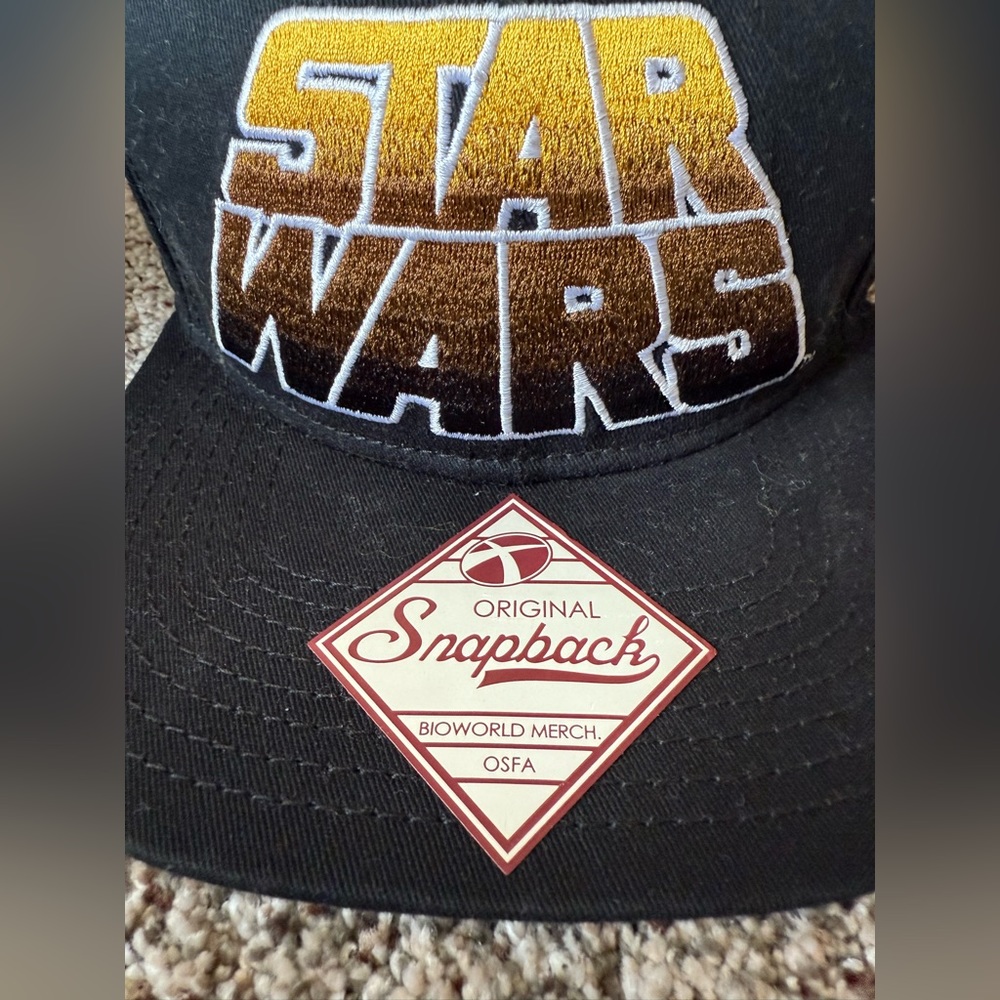 Star Wars Embroidered Strapback Hat Cap Logo Lucas Film Disney Han Solo Luke - Picture 3 of 11